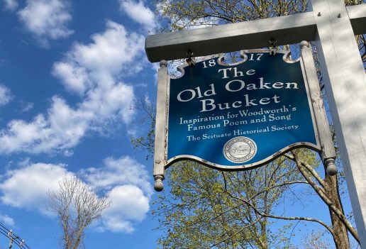 Signage for The Old Oaken Bucket in Scituate, Massachusetts