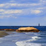 minot beach with lighthouse