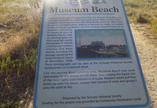 museum beach sign